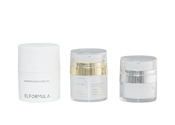 Personal Care Airless Jar With Matte Silver Collar 15g 30g 50g