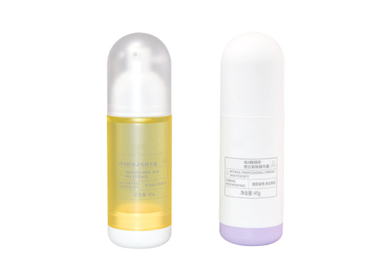 Frosted Surface Airless Pump Bottle 45ml Elastic Paint 3D Packaging For Serum Sun Protect