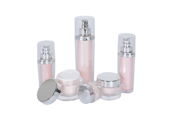 Skin Care Container Acrylic Serum Pump Bottle With Cream Jar Set